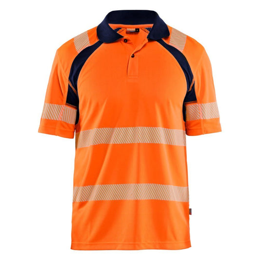 blaklader-uv-poloshirt-high-vis-oranje-navy