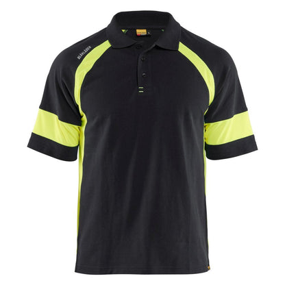 blaklader-poloshirt-visible-zwart-geel