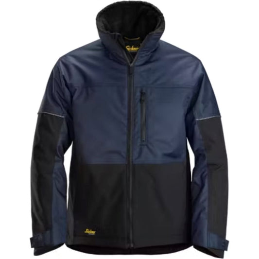 snickers-allroundwork-winterjas-navy-zwart