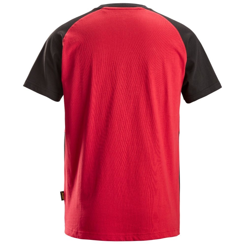 snickers-tweekleurig-t-shirt-rood-zwart