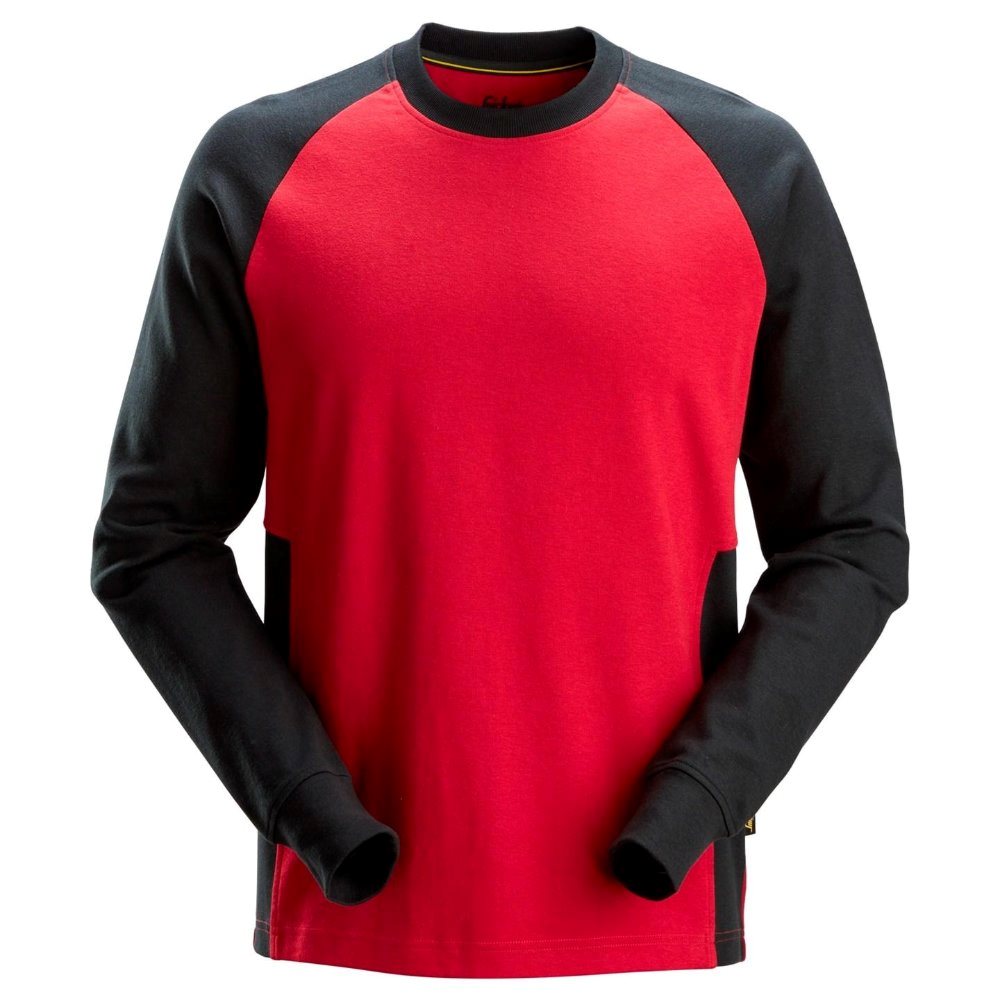 snickers-tweekleurig-sweatshirt-rood-zwart