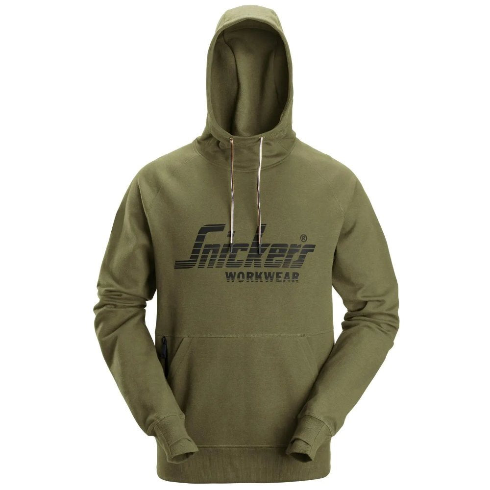 snickers-logo-hoodie-khakigroen