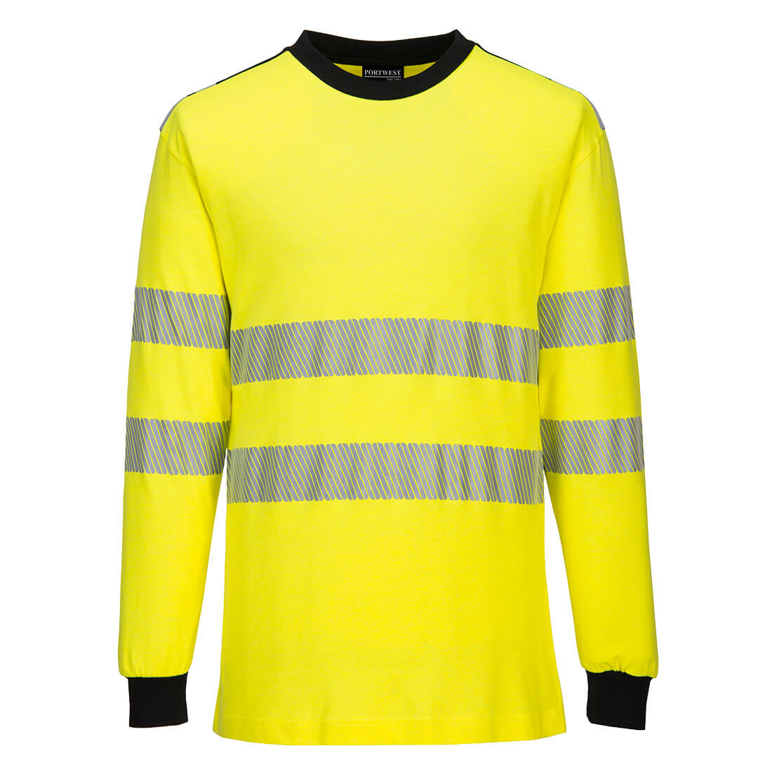 Portwest PW3 Flame Resistant Hi-Vis T-Shirt (Geel/Zwart)