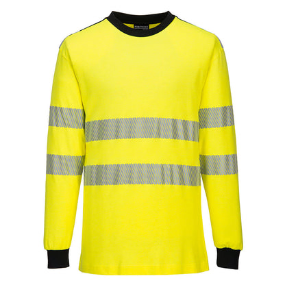 Portwest PW3 Flame Resistant Hi-Vis T-Shirt (Geel/Zwart)