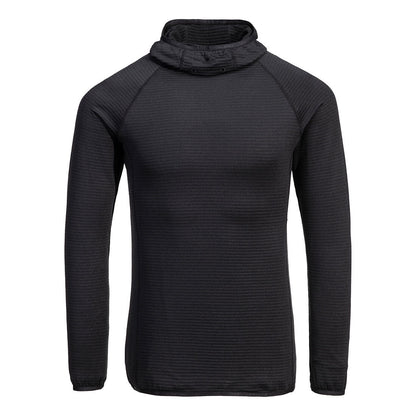 Portwest Waffle Fleece Hooded Baselayer (Zwart)