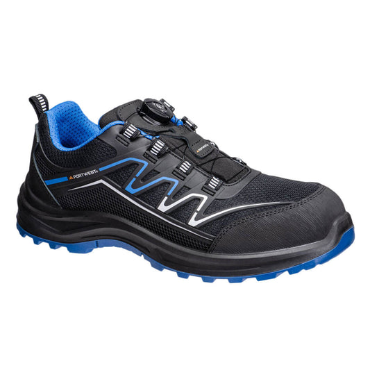 Portwest Composite KPU and Mesh Trainer S1PS ESD SR FO (Zwart/Blauw)