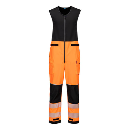 Portwest PW3 Hi-Vis Rain Salopette (3L) (Oranje/Zwart)