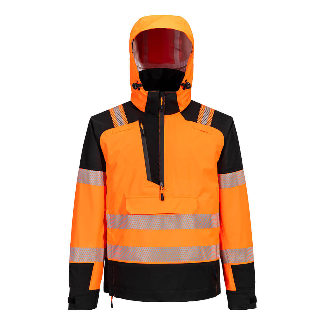 Portwest PW3 Hi-Vis Overhead Rain Jacket (3L) (Oranje/Zwart)