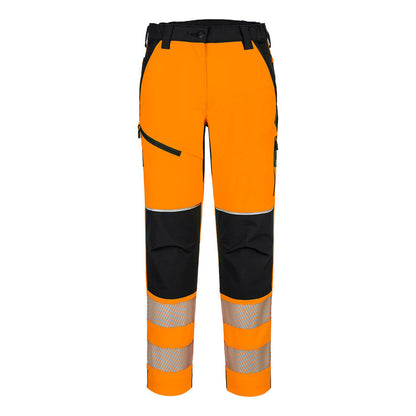 Portwest PW3 Hi-Vis Women's Stretch Trouser (Oranje/Zwart)