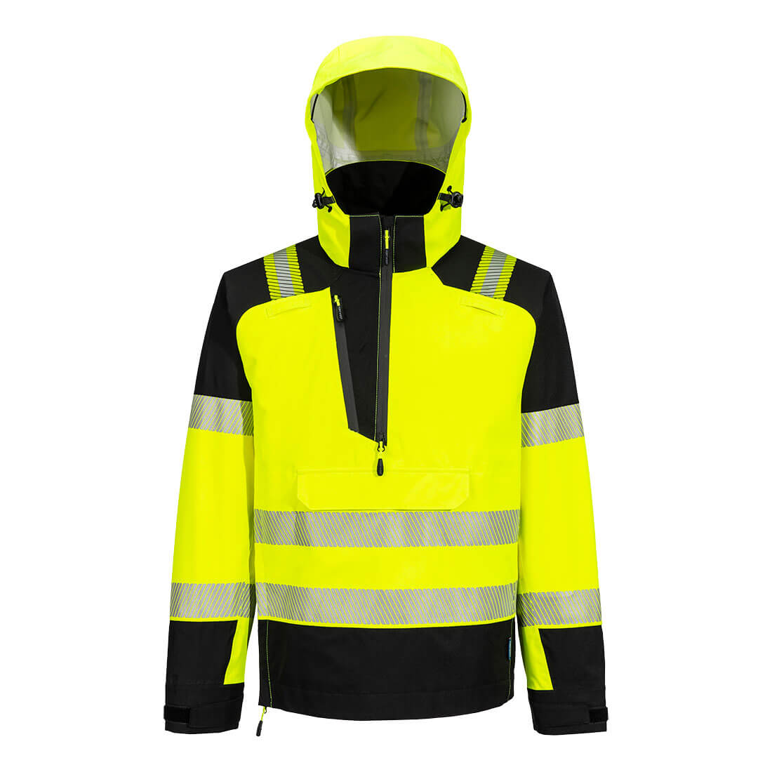 Portwest PW3 Hi-Vis Overhead Rain Jacket (3L) (Geel/Zwart)