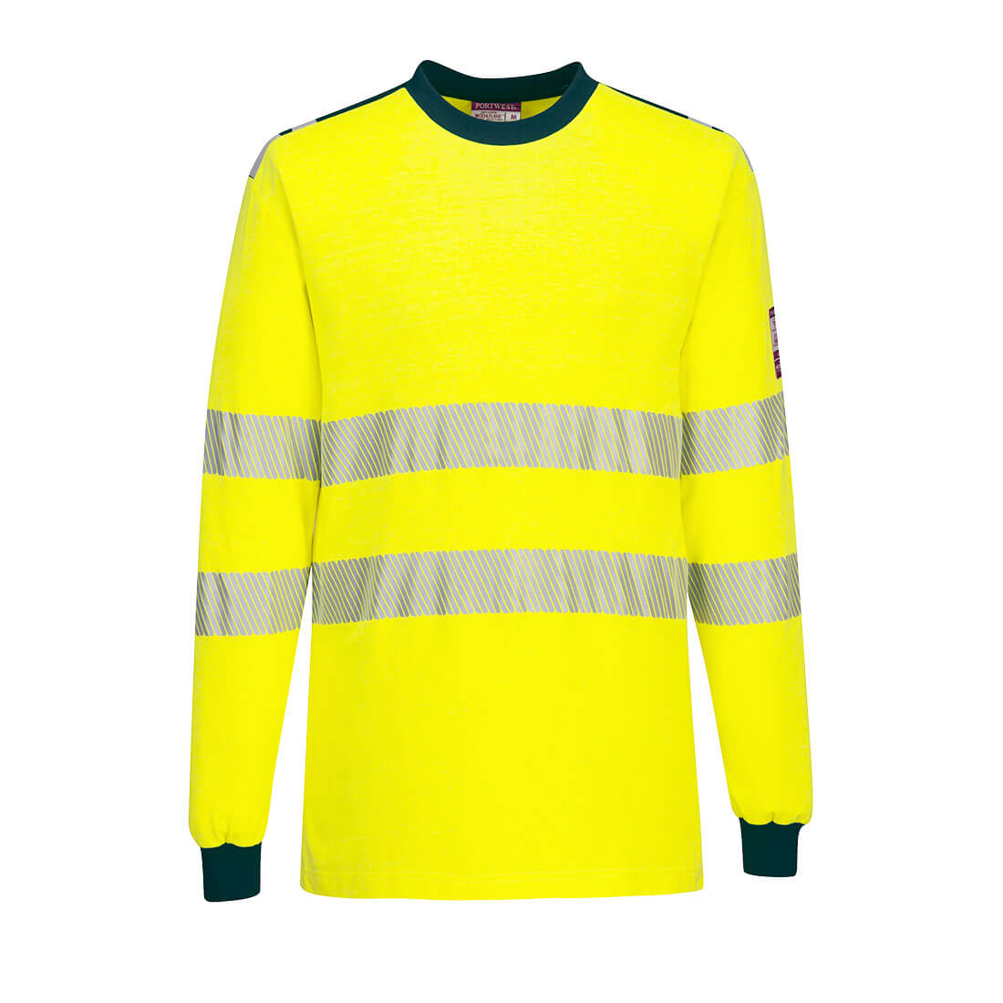 Portwest PW3 Flame Resistant Hi-Vis T-Shirt (Geel/Navy)