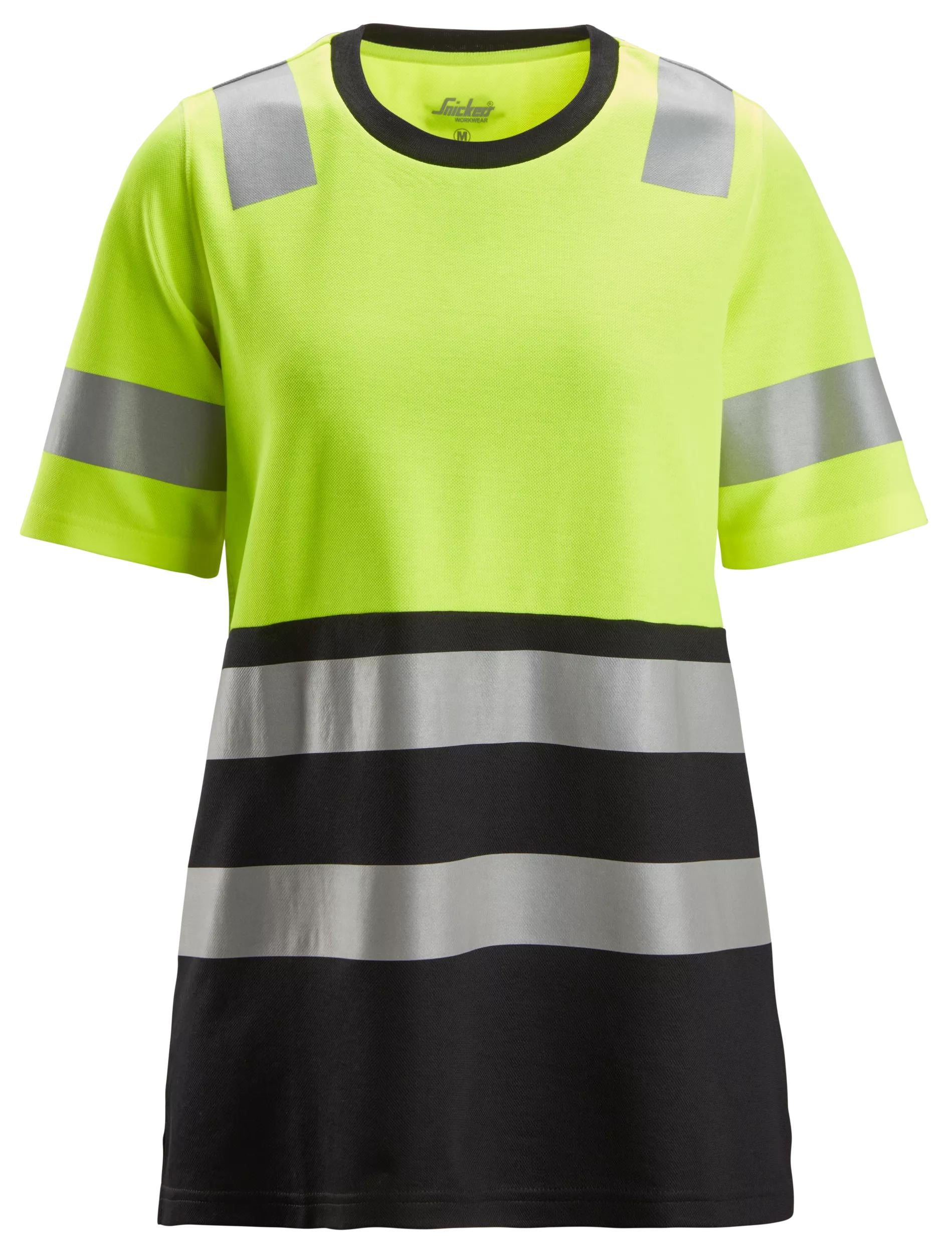 Snickers High-Vis Klasse 1 Dames T-Shirt (Geel/Zwart)