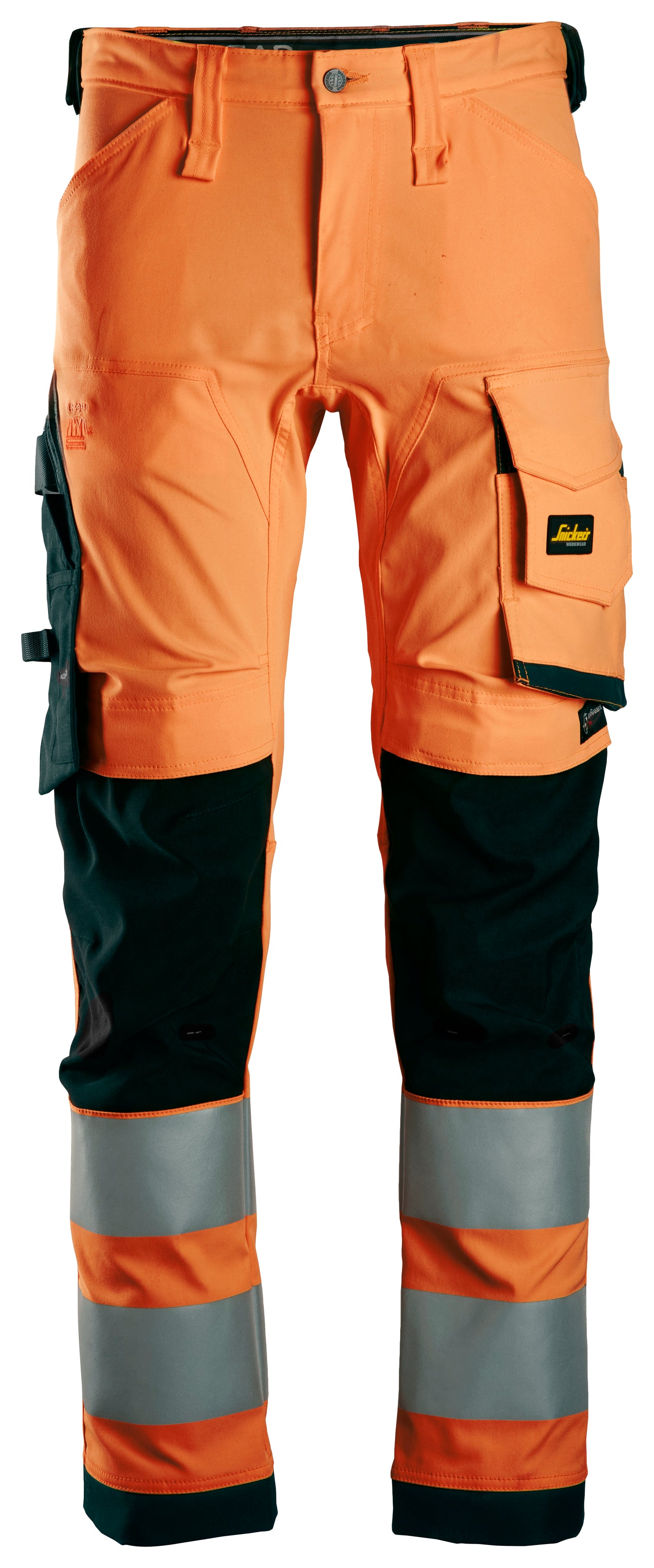 Snickers High-Vis KL2 Stretch Werkbroek (Oranje/Zwart)