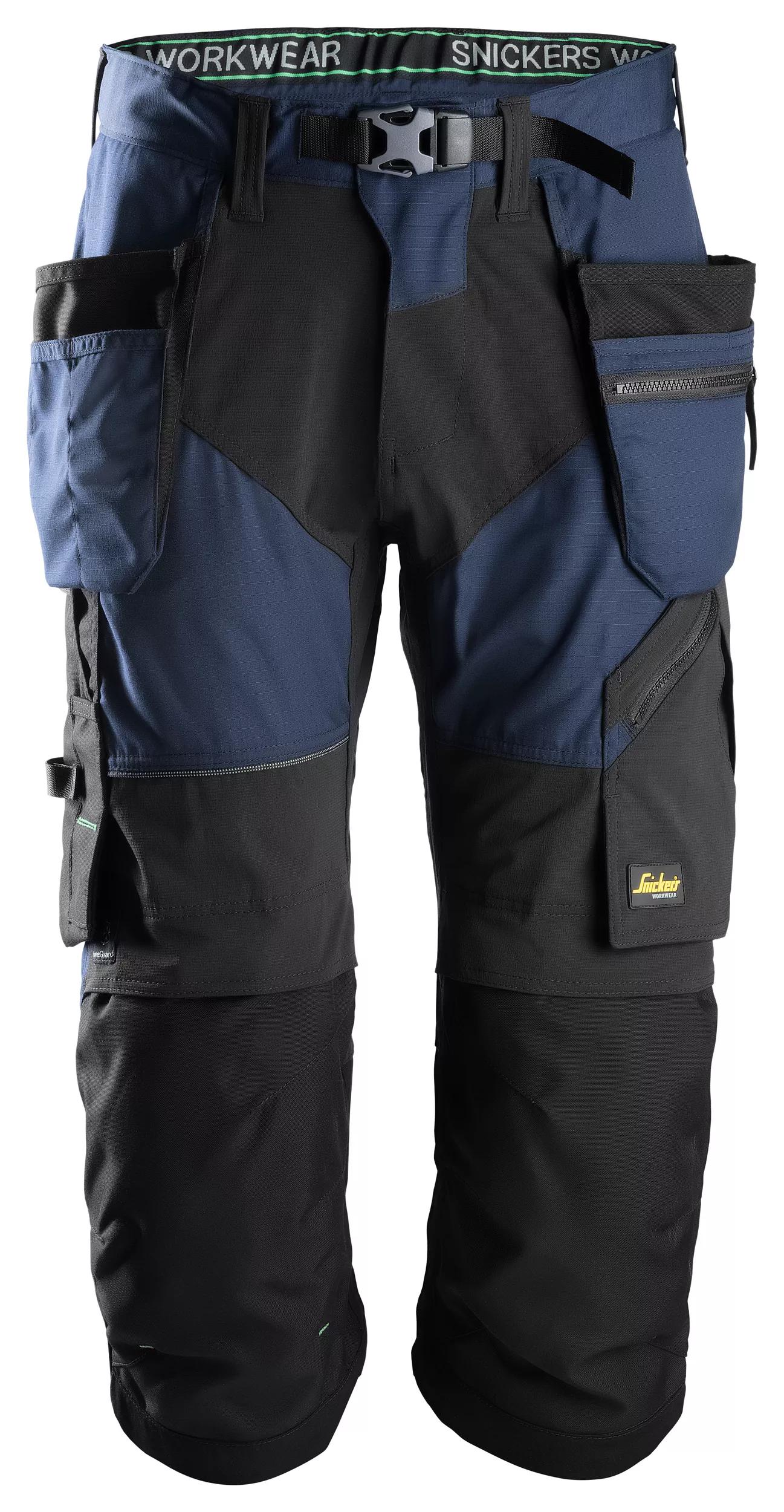 Snickers FlexiWork Pirate Werkbroek+ met Holsterzakken (Navy/Zwart)