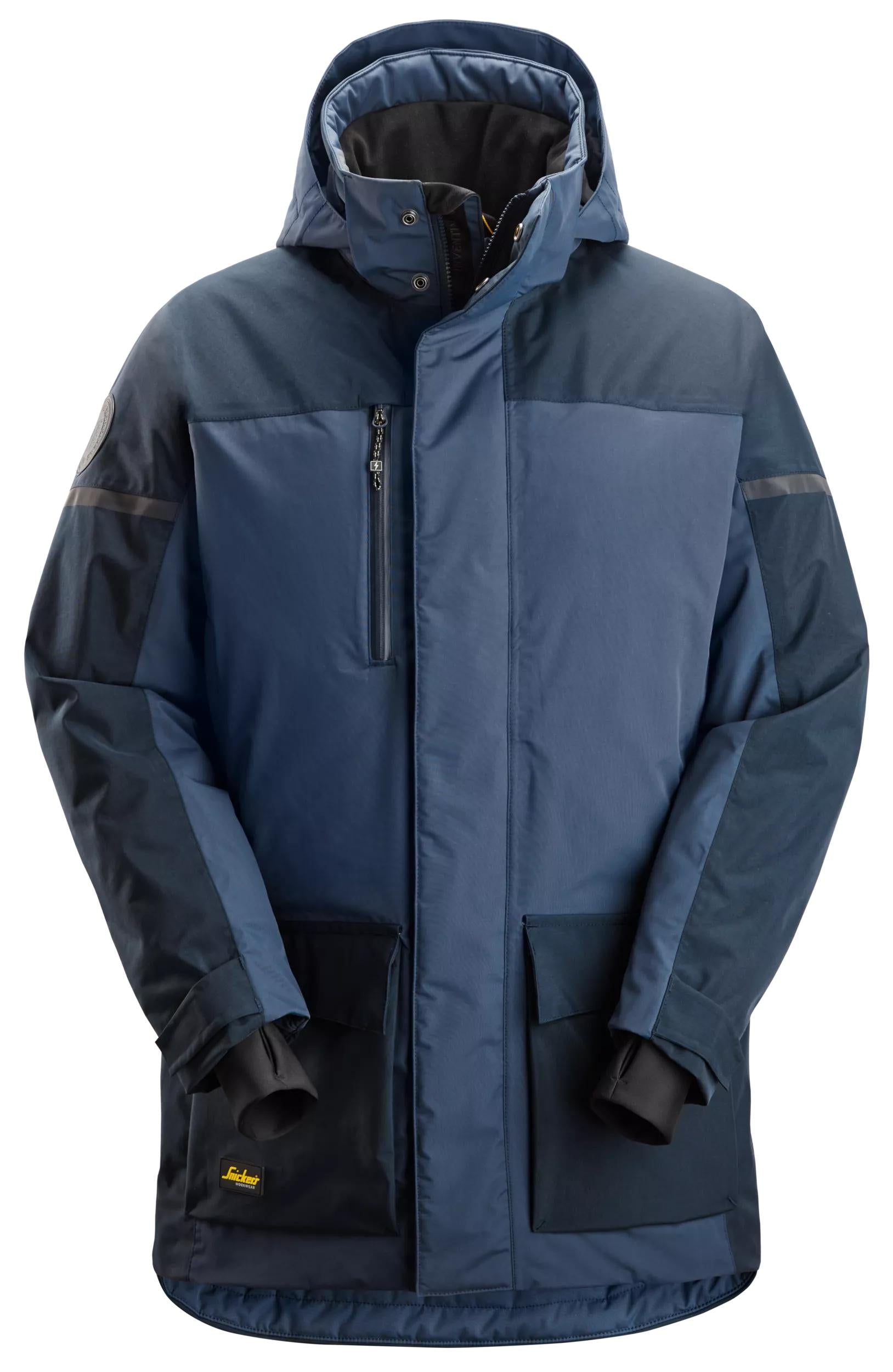 Snickers Allroundwork Waterdichte Isolerende Parka (Navy/Donker Navy Melange)