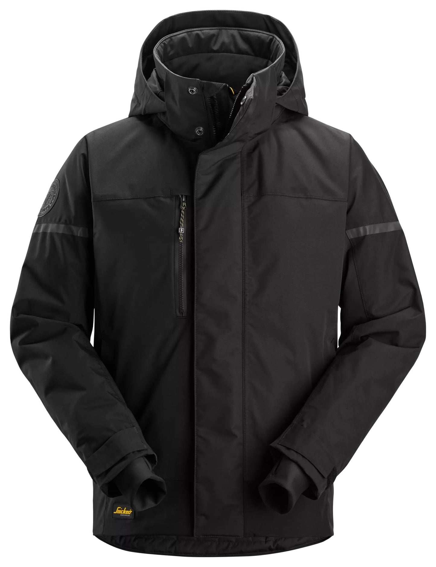 Snickers Allroundwork Waterproof Isolerend Jack (Zwart/Zwart)