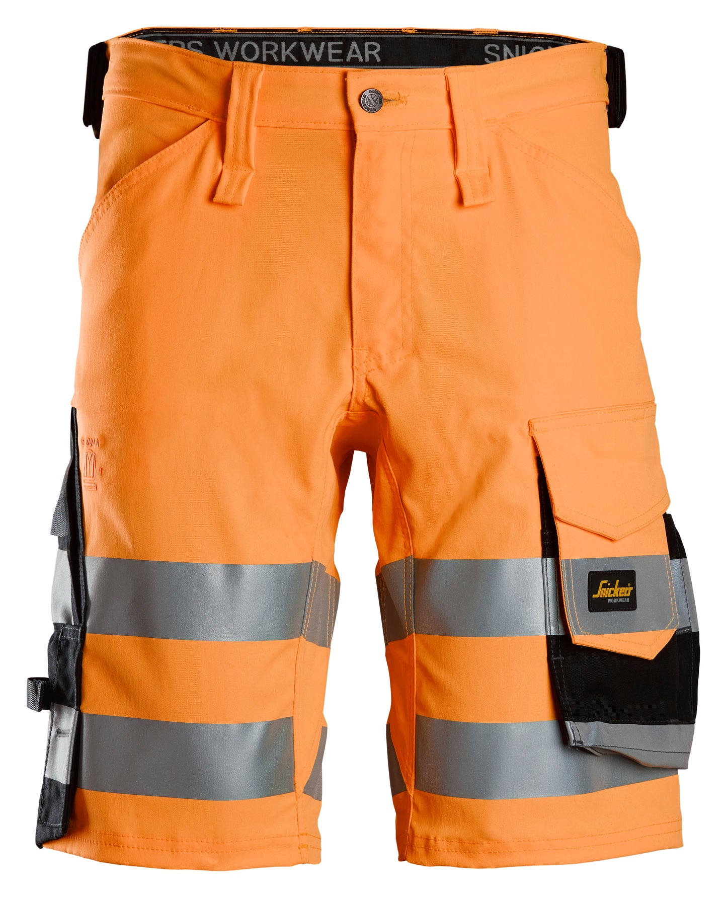 Snickers High-Vis KL1 Stretch Korte Werkbroek (Oranje/Zwart)