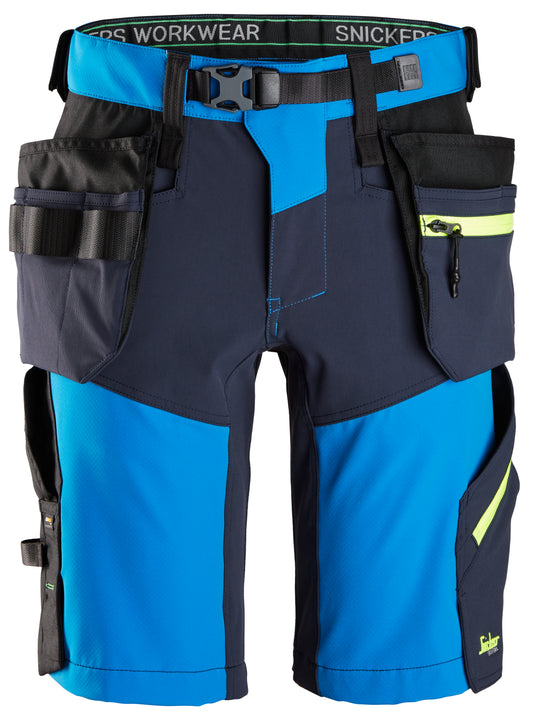 Snickers FlexiWork Softshell Stretch Korte Broek+ HP (Kobaltblauw/Navy)