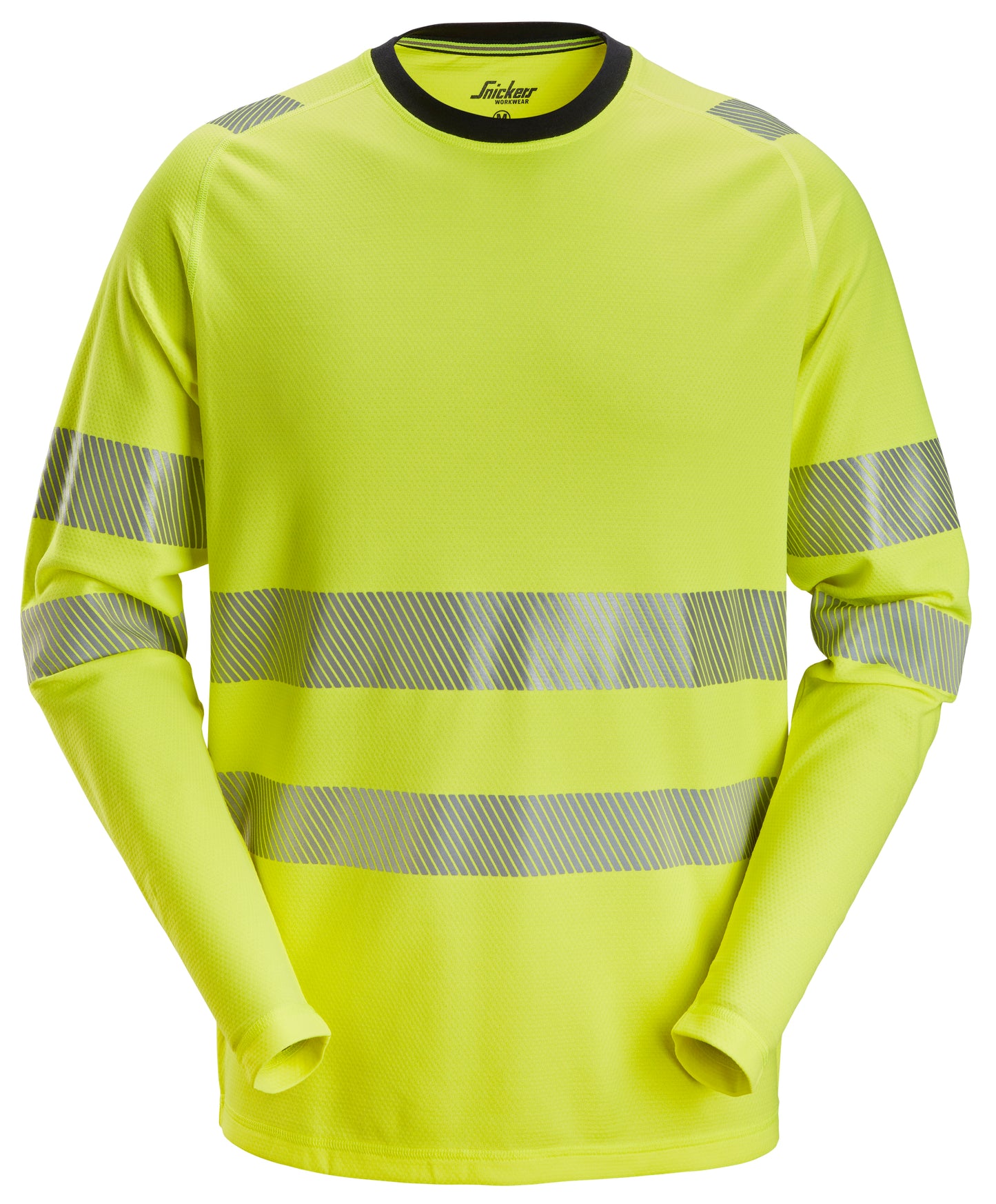 Snickers High-Vis KL2/3 T-shirt met Lange Mouwen (Geel)