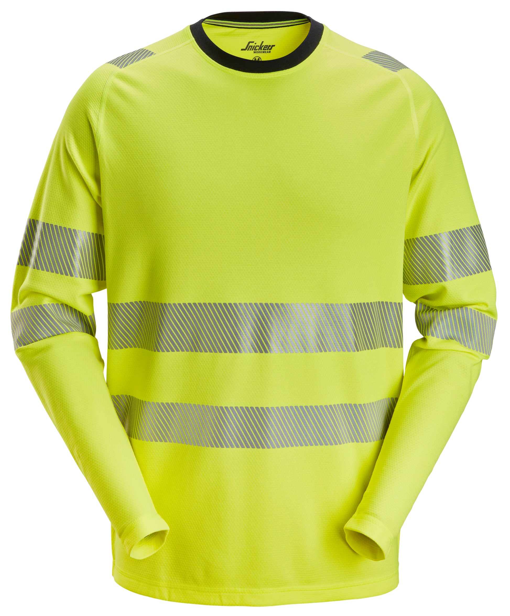 Snickers High-Vis KL2/3 T-shirt met Lange Mouwen (Geel)