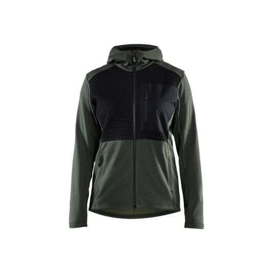 Blaklader Dames hoodie hele rits (Groen) 1