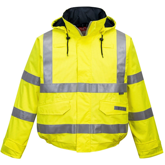 Portwest Bizflame Hi-Vis Bomberjack Multinorm (Geel) 1