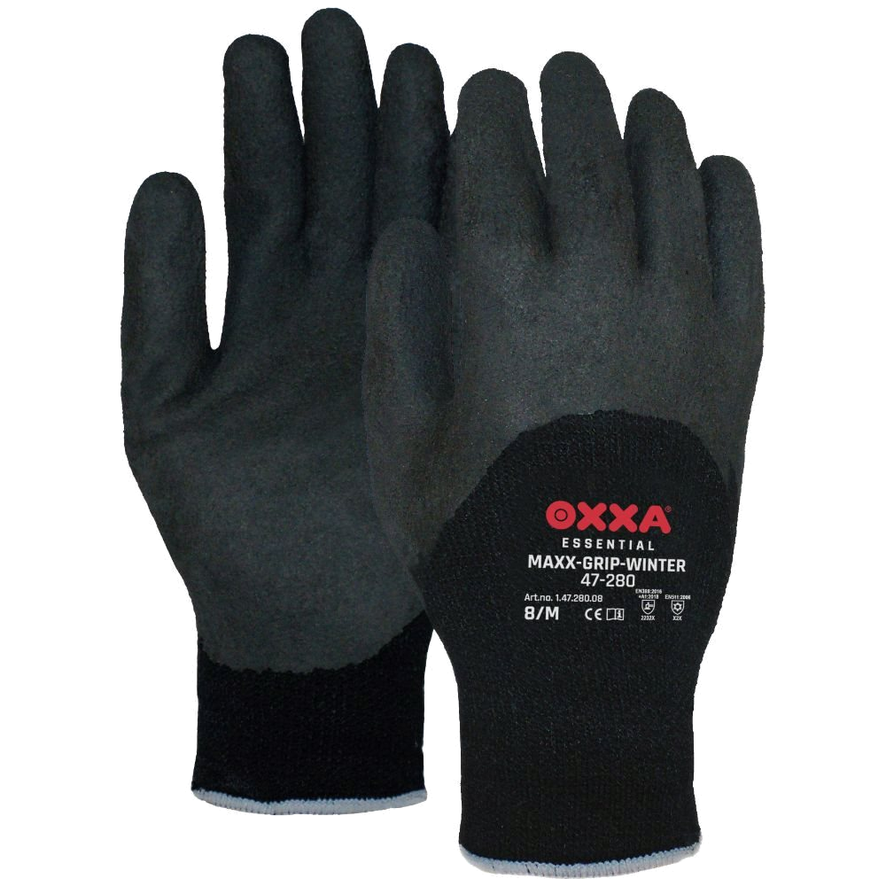 12Pr OXXA Maxx-Grip Winter 47-280 (ZW Zwart) 1