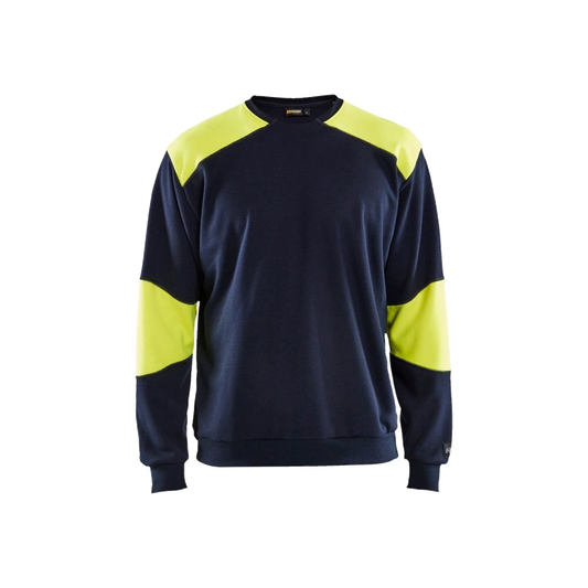 Blaklader Vlamvertragend sweatshirt (Marine/Geel) 1