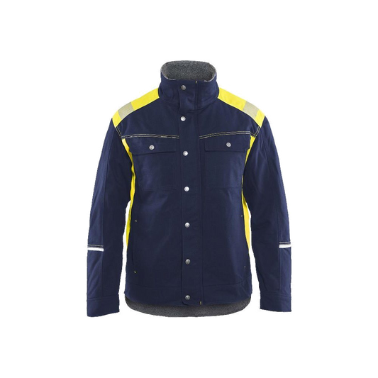 Blaklader Winterjas Visible 4915-1370 Navy/Geel 1