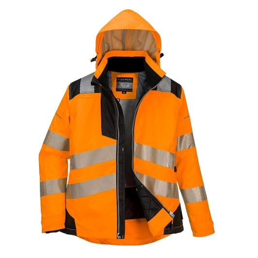 Portwest PW3 Hi-Vis Dames Winterjas CL.2 (Oranje/Zwart) 1