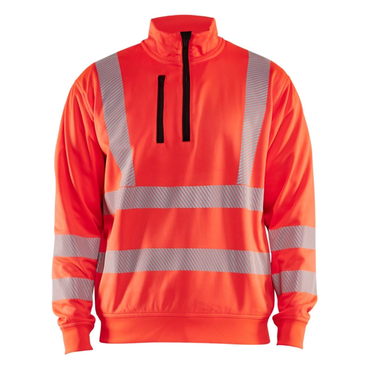 Blaklader High Vis Sweatshirt halve rits (Rood) 1