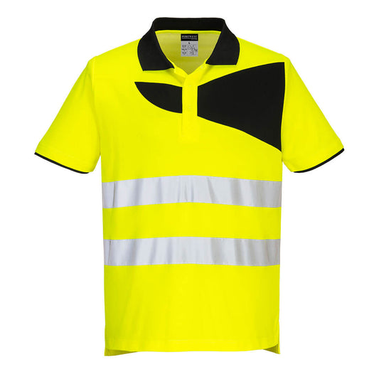 Portwest PW2 Hi-Vis Polo Shirt S/S (Geel/Zwart)