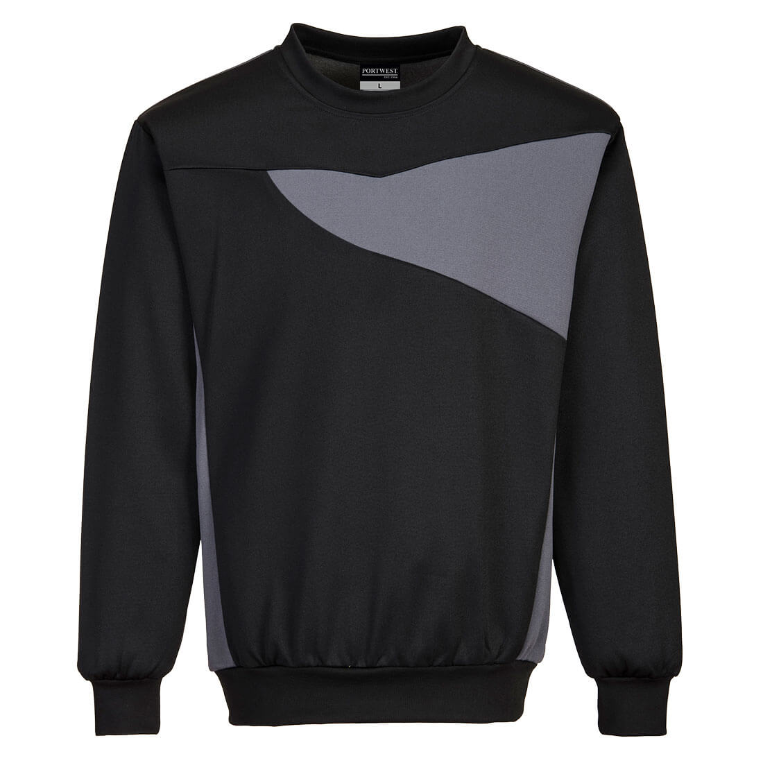 Portwest PW2 Sweatshirt (Zwart/Grijs)