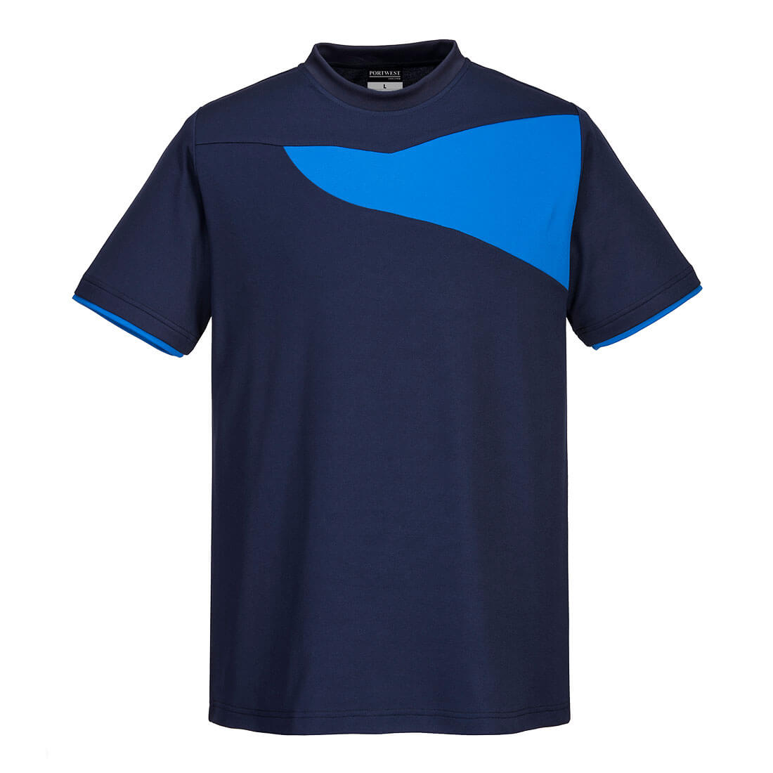 Portwest PW2 T-Shirt S/S (Navy/Kobalt Blauw)