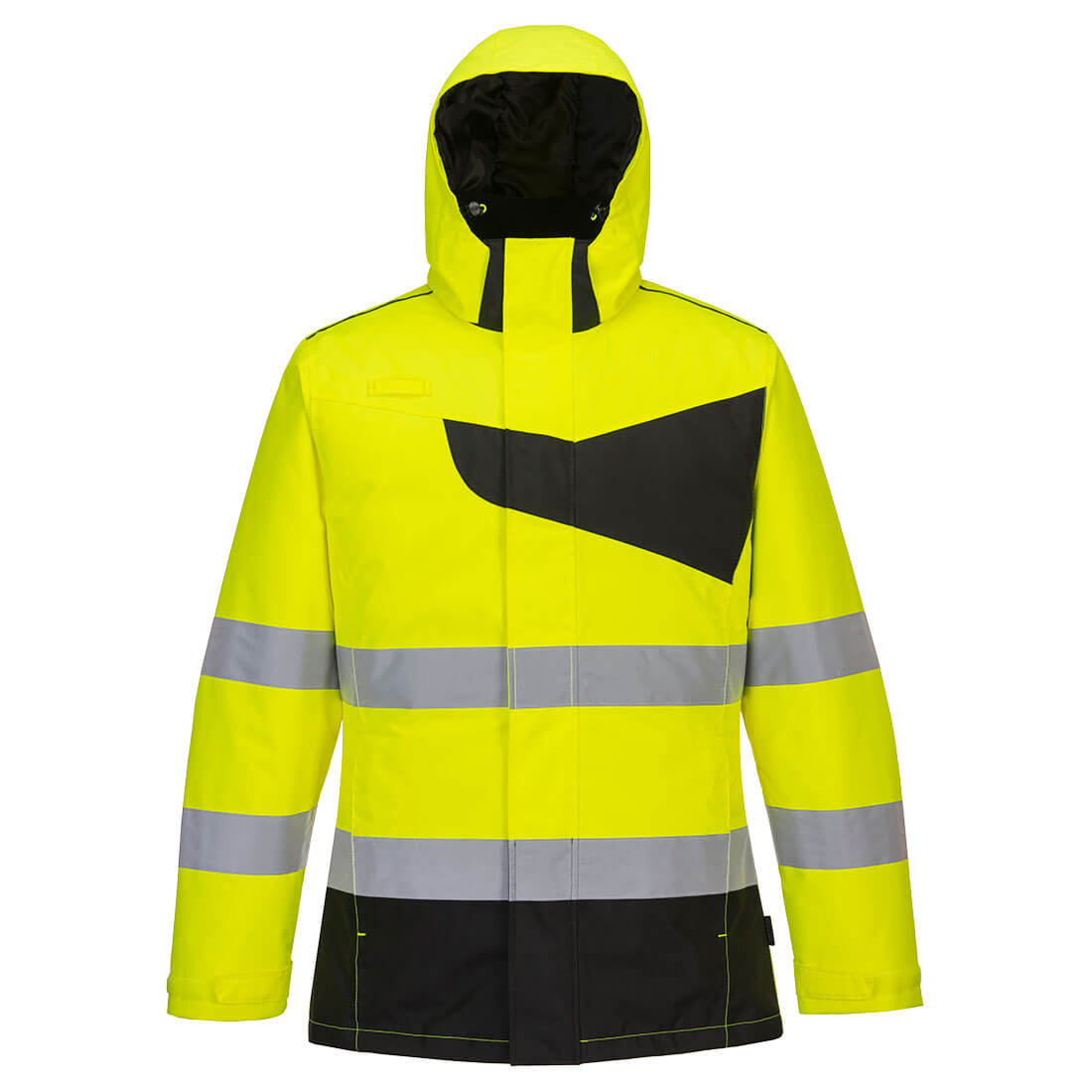 Portwest PW2 Hi-Vis Winter Jacket (Geel/Zwart)